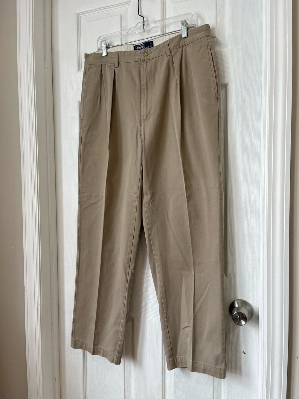 Polo Ralph Lauren Andrew pants Men’s Pleated Khaki tan Chinos pants size 36x30 - Picture 9 of 9